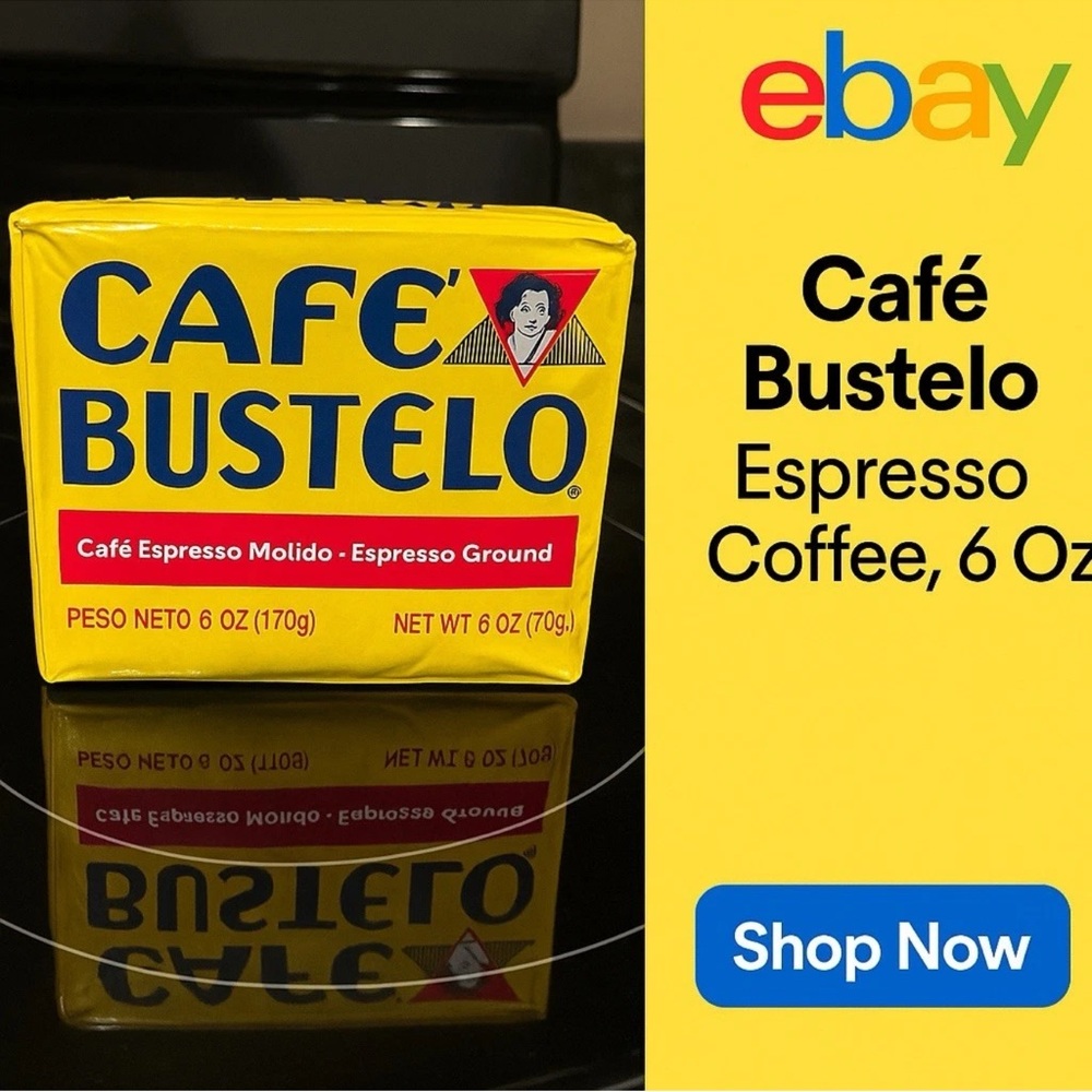 Café Bustelo Espresso Ground Coffee – 6 oz (170g) Vacuum Sealed – EXP 12/31/2027